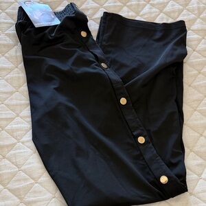 Naked Wardrobe Black Trousers with Gold Buttons